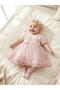 Baby Girl Christening Dress Summer Bandana Lace Newborn Hospital Discharge Wedding Dress Evening Gown 4011