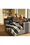Warm Wool Tv - Knee Blanket (145X200) Scotch - Black Cream