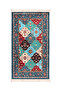 Petrol Blue Sponge Velvet Prayer Rug