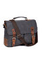 15.6 Inch Laptop Compartment Waterproof Canvas Briefcase and Shoulder Bag - 6