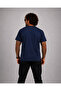 Men's Large Size Crew Neck T-Shirt Beautiful 26152 Navy Blue - 2