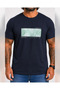 Men's Large Size Crew Neck T-Shirt Natural 26134 Navy Blue - 4