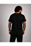 Men's Large Size Crew Neck T-Shirt with Pockets 26143 Black - 2