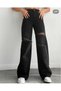 Nana High Waist Black Ripped Jeans Black Loose Jeans Lycra Stretchy Palazzo - 2