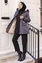 Zippered Hooded Coat Gray 19270 - 3