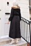 Arma Detailed Hooded Coat Black 19268 - 4