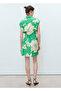 Belted patterned dress - 4