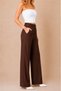 Women's Brown Double Pleated High Waist Palazzo Fabric Trousers |   For Stylish Office and Casual Combinations - 5