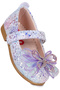 Zoe Velcro Stone Bow Baby Girl / Child Ballerina Shoes