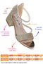 Pisar Sand Glitter Daily Girl's 4 cm Heeled Sandals Evening Dress Shoes - 2