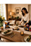 Colorful Butterfly Patterned Mdf Kitchen Set Napkin Holder, Roll Towel Holder and Trivet Set of 3 - 2
