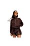 634561-13 T7 Jacquarded Woven Jacket Women's Jacket Brown - 2