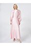 Rose Detailed Lined Full-Length Fitted Dress - 2