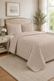 Melody Double Bedspread Set 240X260Cm - with Flounces and 2 Pillows 100% Polyester Modern - Brown - 5