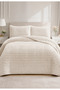 Serra Rabit Double Bed Cover Set 230X250Cm - Wellsoft Luxury Soft Textured with 2 Pillows - Cream