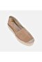 Women's Beige Thick-Soled Suede Leather Espadrilles - 7
