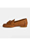 Women's Tan Tassel Detailed Slip-On Leather Loafer - 3