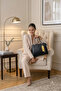 Women's Large Size Handbag with Long Strap - 2