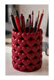 Heart-Shaped Red Organizer – Makeup Brush Holder, Pen Holder, and Accessory Organizer - 3