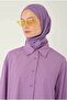Combed Cotton Shawl Light Lilac - 3