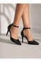Women's Ankle Buckle Pointed Toe Thin Heel Evening Dress Stiletto Shoes - 3
