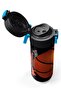 Kids Black Basketball Patterned Steel Thermos with Straw and Direct Drinking 500 ml 31795 - 3