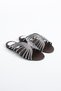 Margaret Women's Crystal Sparkling Satin Slippers - 7