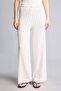 Wide Leg Wrinkled Textured Ecru Trousers F6172Ax25Sm - 5