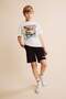 100% Cotton Hot Wheels Oversized Crew Neck Short Sleeve Ecru T-Shirt for Boys H8313A826Hs - 2