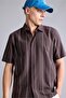 100% Cotton Striped Short Sleeve Brown Shirt G4151Ax26Sm - 3