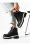 Patri̇ck Black Matte Zippered Women's Boots