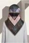 Gray Silk Stone Effect Pattern - 100% Twill 90X90 Scarf Planting Shape Hand Sewing - 7