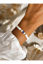 White Fimo Bracelet with Evil Eye Beads |   White Beaded Summer Women's Bracelet