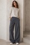 Women's Smoked Wide Leg Cargo Pocket Sweatpants Mg1615