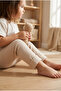 Children's Cotton Leggings Trousers Cream - 2