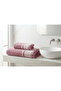 2-Piece Fringed Bath Set, Bath and Head Towels - Dried Rose
