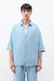 Muslin Fabric Comfortable Fit Linen Set Baby Blue - 2