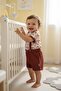 Baby Boy Floral Shirt and Suspender Shorts 2-Piece Set - 2