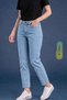 Boyfriend High Waist Women's Denim Pants - Comfortable Fit Mom Fit Jeans - Denim Fabric