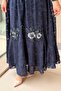 Rose Sequin Embroidered Belted Evening Dress - 5