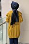 High Collar Asymmetrical Mercerized Tunic - 3