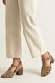 , Women's Genuine Leather Heels Sandals 1611050Z8425 Beige - 2