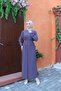 Complete Long Dress with Pleats and Belt - 3