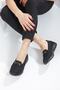 Women's Black Color Flexible Faylon Sole Full Orthopedic Buckle Daily Sports Ballerina Shoes - 2