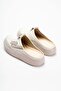 Women's White Orthopedic Sole Comfortable Closed-Front Slippers-Sabo Slippers-Hospital Slippers S1670 - 7