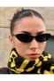 Gardenya Slim Black Ultra Light Black Women's Sunglasses with Gold Accessories and Uv400 Protection - 2