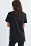 Round Neck Women's T-Shirt with Side Slits - 4