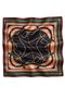 وشاح باندانا ناعم بنمط سلسلة باللون البني والأخضر مقاس 50x50 سم - 5