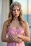 Lace Collar Short Satin Bridal Nightgown - 3