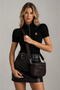 Brown Dark Npl Leather Women's Crossbody Bag